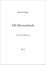 Oh Shenandoah SSAATTBB choral sheet music cover
